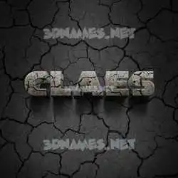 claes in Cracked Stone style - 3D name wallpaper