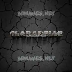 clarabelle in Cracked Stone style - 3D name wallpaper