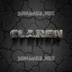 claren in Cracked Stone style - 3D name wallpaper