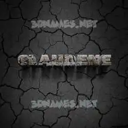 claudene in Cracked Stone style - 3D name wallpaper