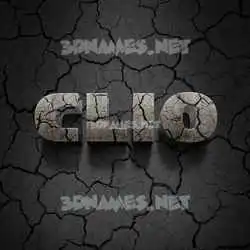 clio in Cracked Stone style - 3D name wallpaper