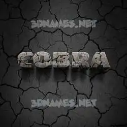cobra in Cracked Stone style - 3D name wallpaper