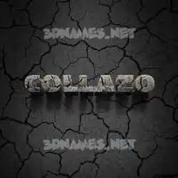 collazo in Cracked Stone style - 3D name wallpaper