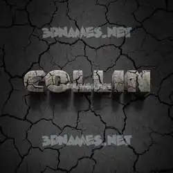 collin in Cracked Stone style - 3D name wallpaper