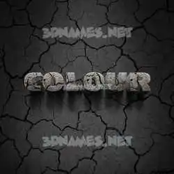 colour in Cracked Stone style - 3D name wallpaper