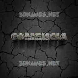 comencia in Cracked Stone style - 3D name wallpaper
