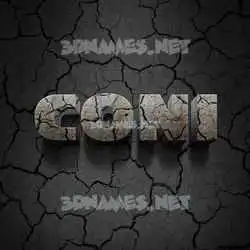 coni in Cracked Stone style - 3D name wallpaper
