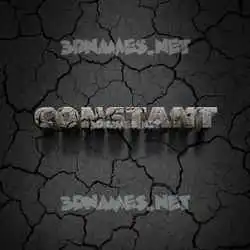 constant in Cracked Stone style - 3D name wallpaper