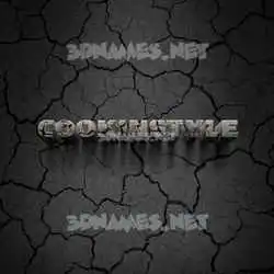 cookinstyle in Cracked Stone style - 3D name wallpaper