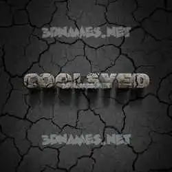 coolsyed in Cracked Stone style - 3D name wallpaper