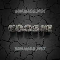 coosje in Cracked Stone style - 3D name wallpaper