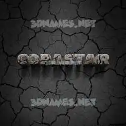 copastar in Cracked Stone style - 3D name wallpaper