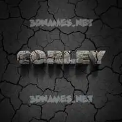 corley in Cracked Stone style - 3D name wallpaper