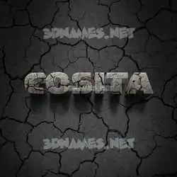 cosita in Cracked Stone style - 3D name wallpaper
