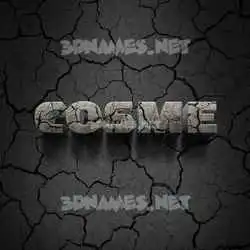 cosme in Cracked Stone style - 3D name wallpaper