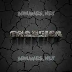 crapsica in Cracked Stone style - 3D name wallpaper