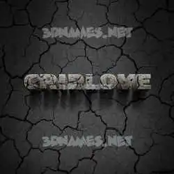 criplove in Cracked Stone style - 3D name wallpaper