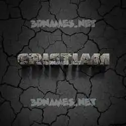 cristiam in Cracked Stone style - 3D name wallpaper