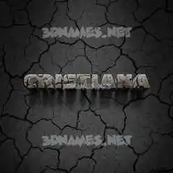 cristiana in Cracked Stone style - 3D name wallpaper