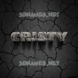 cristy in Cracked Stone style - 3D name wallpaper
