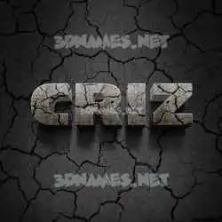 criz in Cracked Stone style - 3D name wallpaper