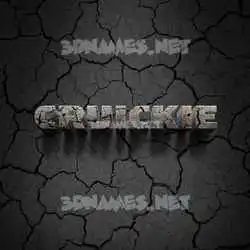 cruickie in Cracked Stone style - 3D name wallpaper
