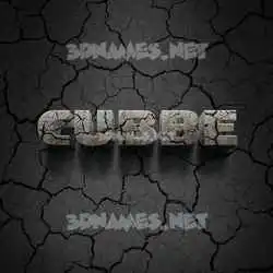 cubbe in Cracked Stone style - 3D name wallpaper
