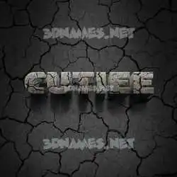 cutiee in Cracked Stone style - 3D name wallpaper