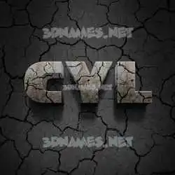 cyl in Cracked Stone style - 3D name wallpaper