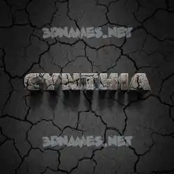 cynthia in Cracked Stone style - 3D name wallpaper