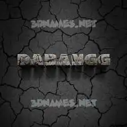 dabangg in Cracked Stone style - 3D name wallpaper