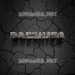 daeshjea in Cracked Stone style - 3D name wallpaper