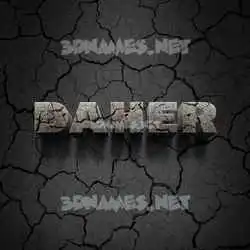 daher in Cracked Stone style - 3D name wallpaper