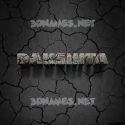 dakshita in Cracked Stone style - 3D name wallpaper