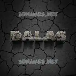 dalas in Cracked Stone style - 3D name wallpaper
