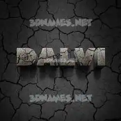 dalvi in Cracked Stone style - 3D name wallpaper