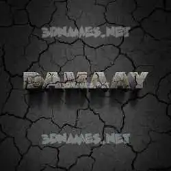 damaay in Cracked Stone style - 3D name wallpaper