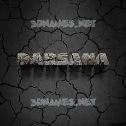 darsana in Cracked Stone style - 3D name wallpaper