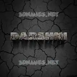 darshni in Cracked Stone style - 3D name wallpaper