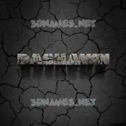 dashawn in Cracked Stone style - 3D name wallpaper