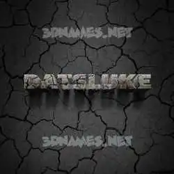 datsluke in Cracked Stone style - 3D name wallpaper