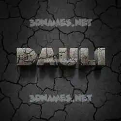 dauli in Cracked Stone style - 3D name wallpaper