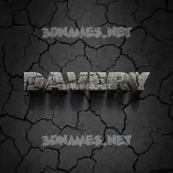 davery in Cracked Stone style - 3D name wallpaper
