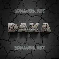daxa in Cracked Stone style - 3D name wallpaper