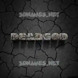 deadgod in Cracked Stone style - 3D name wallpaper