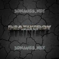 deathtroy in Cracked Stone style - 3D name wallpaper