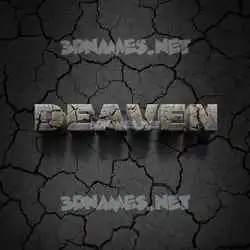 deaven in Cracked Stone style - 3D name wallpaper