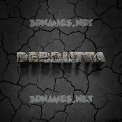 debdutta in Cracked Stone style - 3D name wallpaper