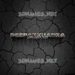 deepakkhanna in Cracked Stone style - 3D name wallpaper