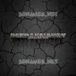 deepakmaury in Cracked Stone style - 3D name wallpaper